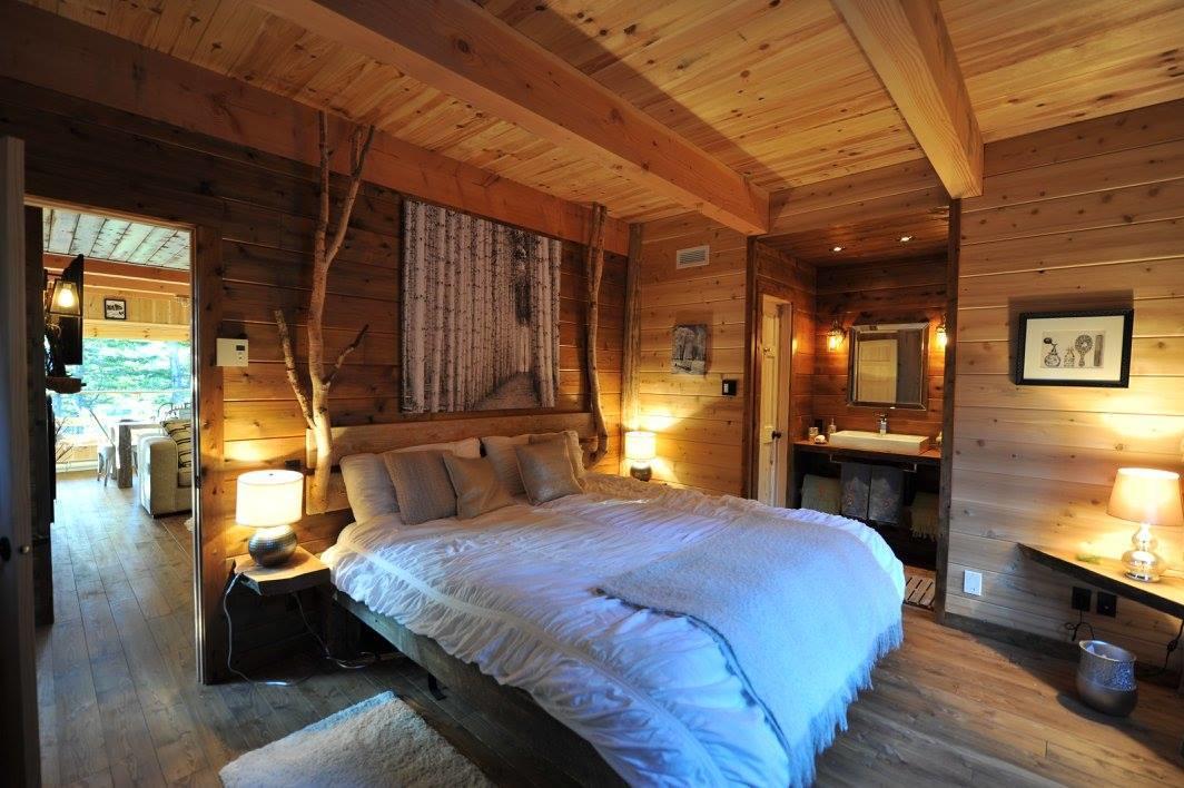 Les Bouleaux - Les Chalets Spa Canada Ла-Мальбе Экстерьер фото