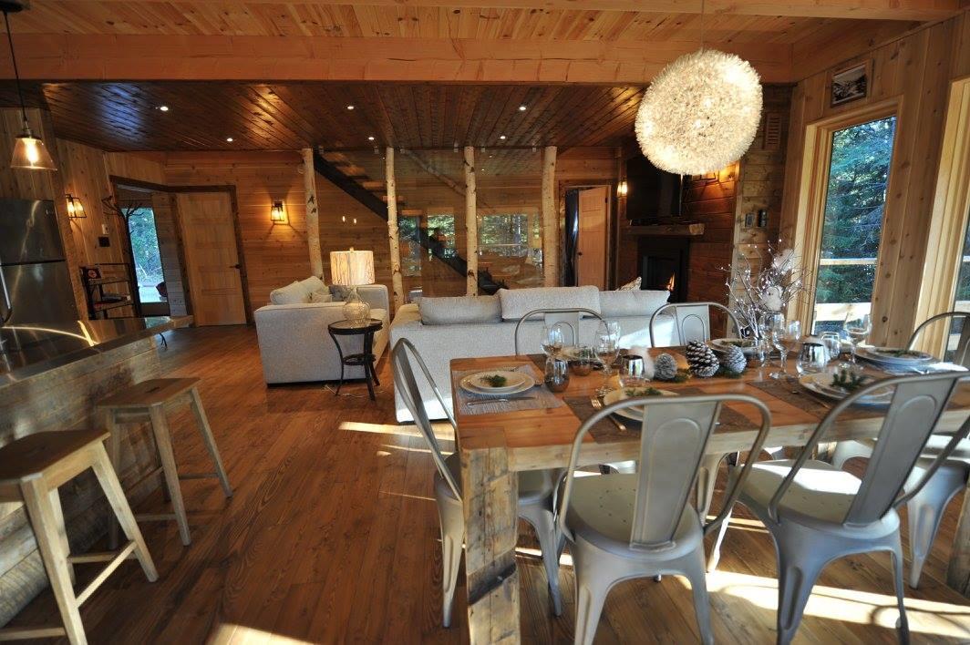 Les Bouleaux - Les Chalets Spa Canada Ла-Мальбе Экстерьер фото