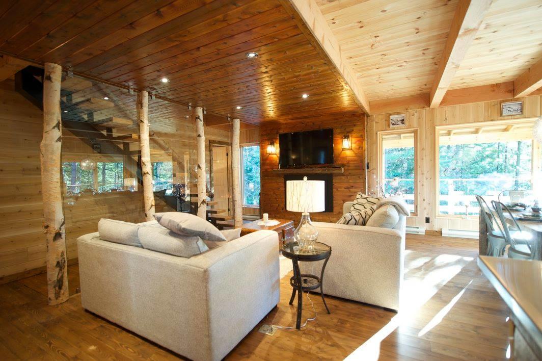 Les Bouleaux - Les Chalets Spa Canada Ла-Мальбе Экстерьер фото