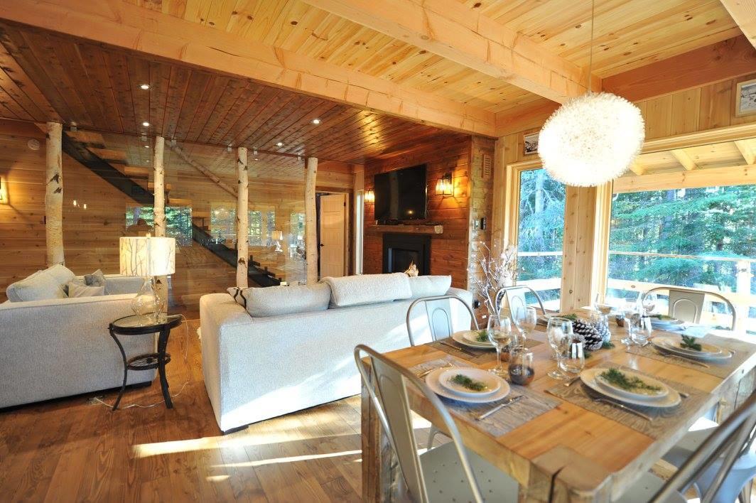 Les Bouleaux - Les Chalets Spa Canada Ла-Мальбе Экстерьер фото