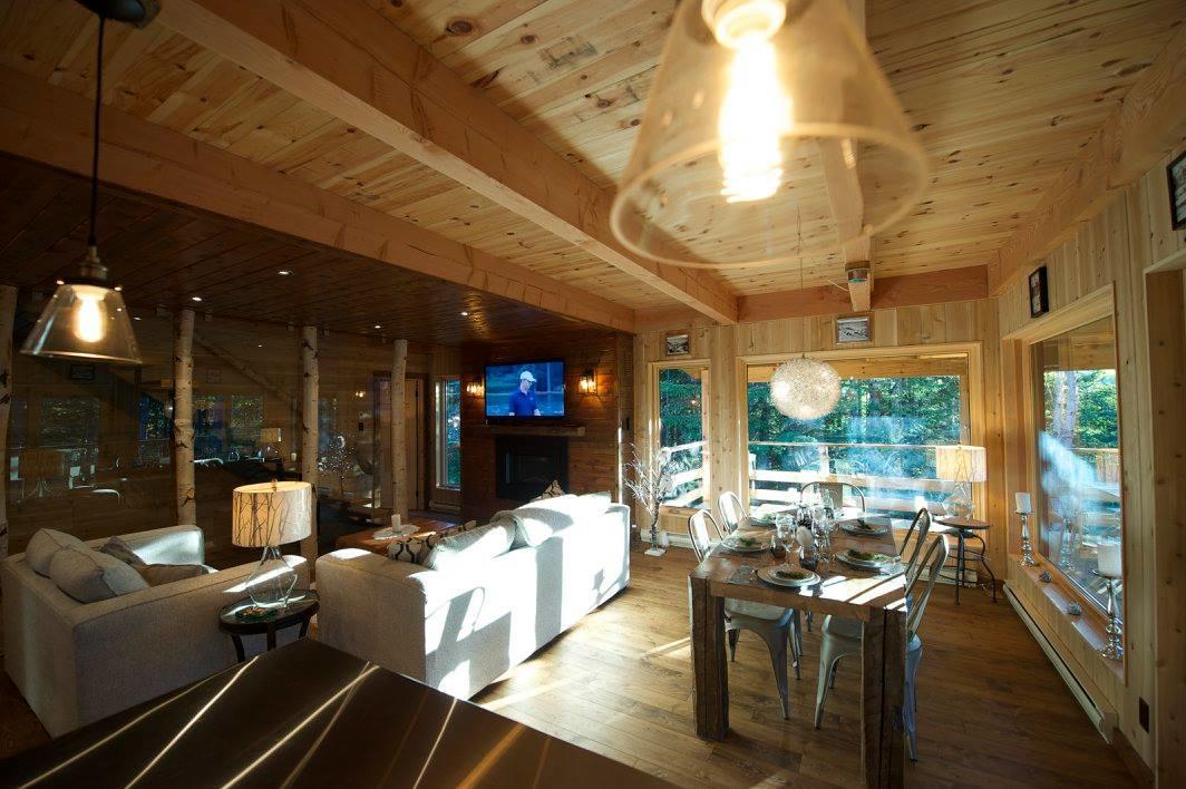 Les Bouleaux - Les Chalets Spa Canada Ла-Мальбе Экстерьер фото