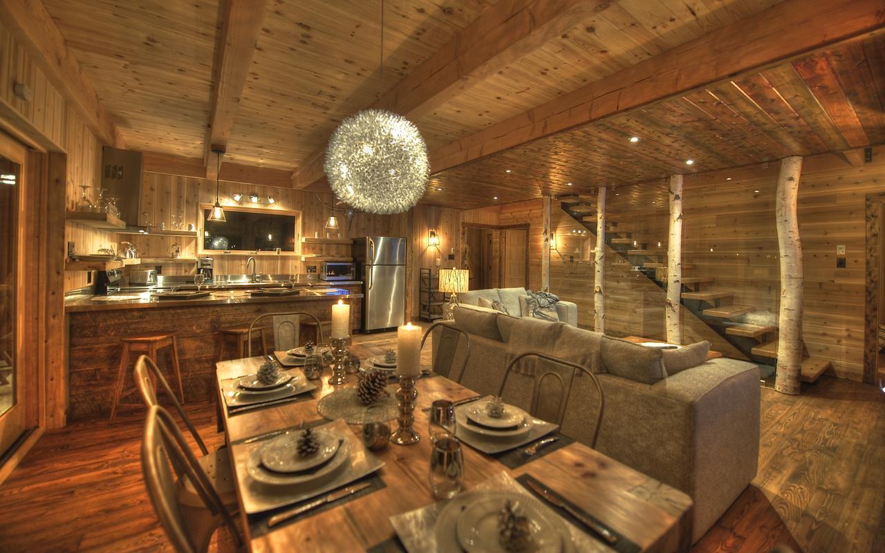 Les Bouleaux - Les Chalets Spa Canada Ла-Мальбе Экстерьер фото