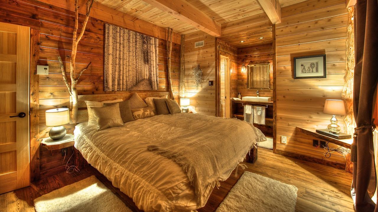 Les Bouleaux - Les Chalets Spa Canada Ла-Мальбе Экстерьер фото