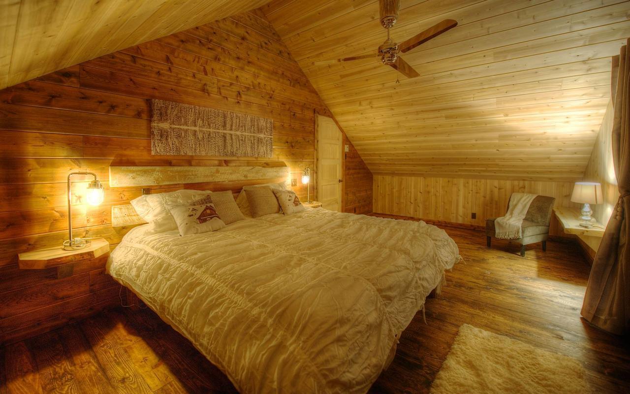 Les Bouleaux - Les Chalets Spa Canada Ла-Мальбе Экстерьер фото